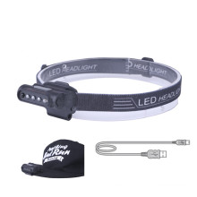 Rechargeable 3 * LED Clip On Hat Cap Head Light